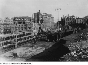Leipzig, Augustusplatz, Enttrümmerung