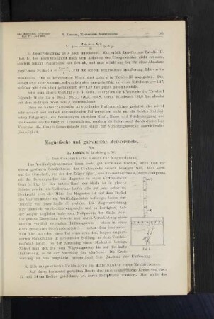 2. Die magnetische Feldstärke im Mittelpunkte eines Kreisstromes.
