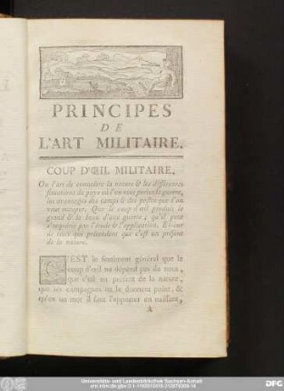 Principes De L'Art Militaire.