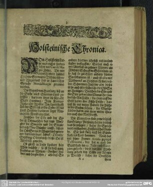 Holsteinische Chronica