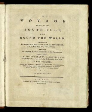 Vol. 1: A voyage towards the South Pole and round the World. Vol. 1