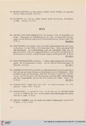 Zinn (Nr. 389-412)