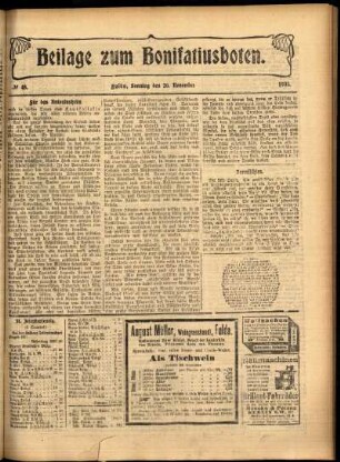 Zweite Ausgabe vom Sonntag, den 26. November 1905.