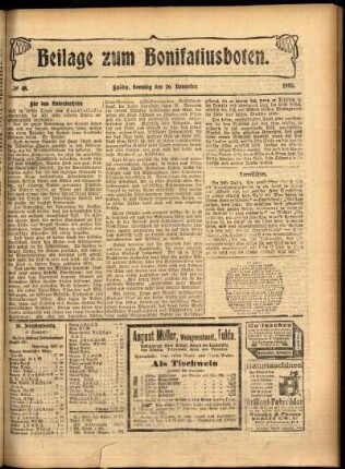 Zweite Ausgabe vom Sonntag, den 26. November 1905.