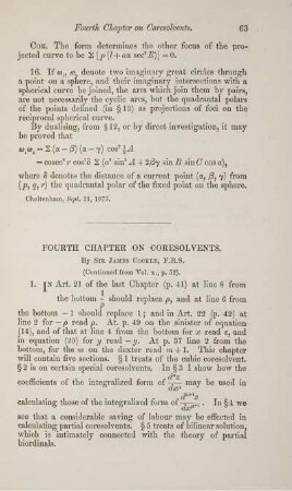 Fourth chapter on coresolvents.