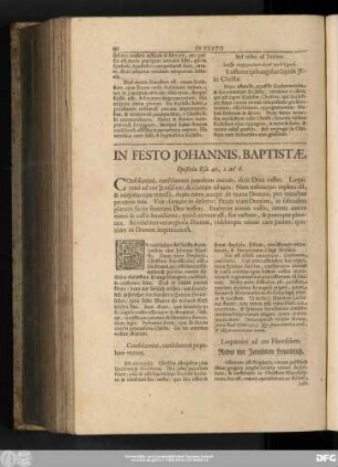 In Festo Iohannis, Baptistae, Epistola Esa. 40, 1. ad 6.