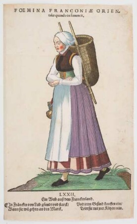 Tracht einer Frau aus Franken