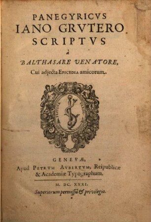 Panegyricus Jano Grutero scriptus