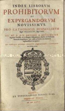 Index librorum prohibitorum (spanische Fassung)