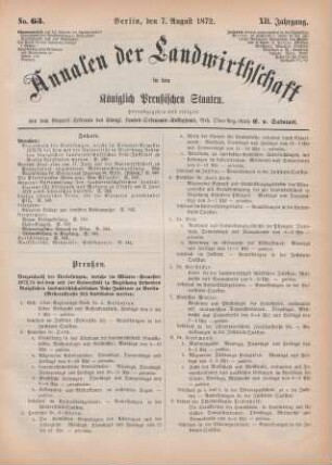 No. 63. Berlin, den 7. August 1872. XII. Jahrgang.