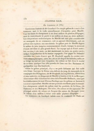Chapitre XXIX. Du commerce de l'Est