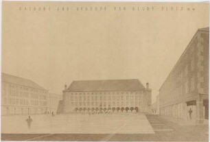 Grund, Peter; Bromberg, General - v. - Kluge - Platz; Rathaus und Platzanlage - Ansicht