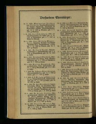 Verstorbene Ehrenbürger