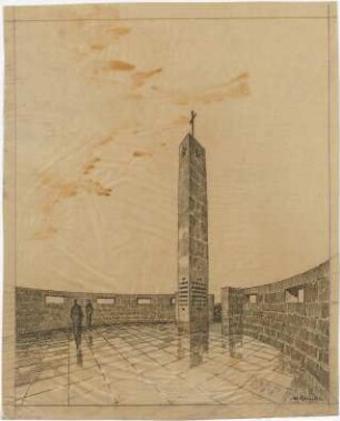Billing, Hermann; Bühlertal (Baden-Württemberg); Kriegerdenkmal - Perspektivische Ansicht