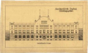Billing, Hermann; Bruchsal, Rheinstr.; Maschinenfabrik, Verwaltungsgebäude - Vorderfassade (Ansicht)
