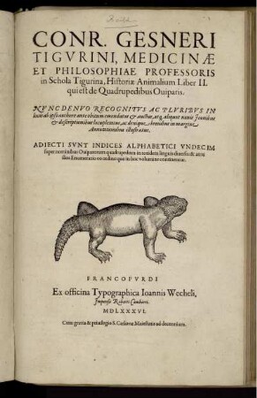 Conr. Generi Tigurini , Medicinae Et Philosophiae Proffesoris