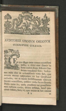 Avditores Omnivm Ordinvm Svmmopere Colendi.