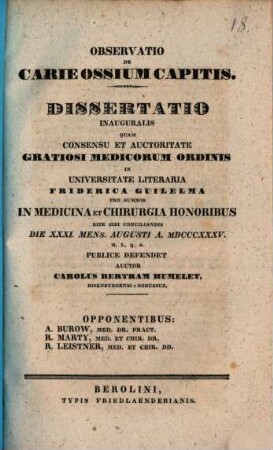 De carie ossium capitis : diss. inaug.