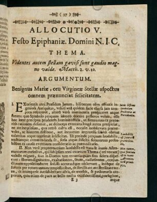 37-43, Allocutio V.