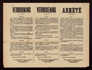 "Verordnung" über die Ahndung unerlaubter Geldgeschäfte im besetzten Gebiet Belgiens