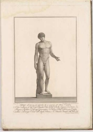 Antinoo nell’ età sua piu giovenile (Kapitolinischer Antinoos), aus der Folge "Choix des meilleures statues antiques"