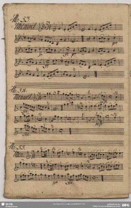 53. Stamitz, Johann, Sinfonien, Es-Dur <3. Menuett>