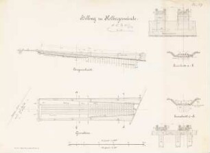 Hafen Kolbergermünde, Kolberg: Helling: Grundriss, Schnitte