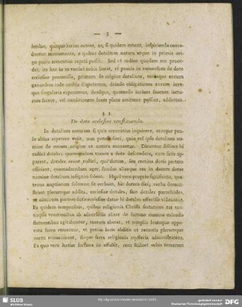 §. 1. De dote ecclesiae constituenda