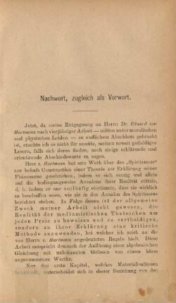 Nachwort, zugleich als Vorwort