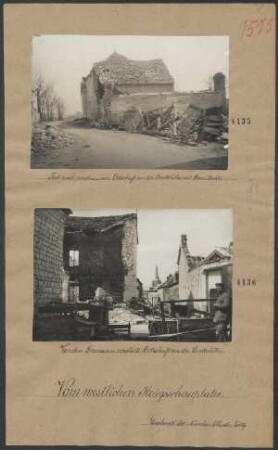 Von den Franzosen zerstörte Ortschaft an der Lorettohöhe