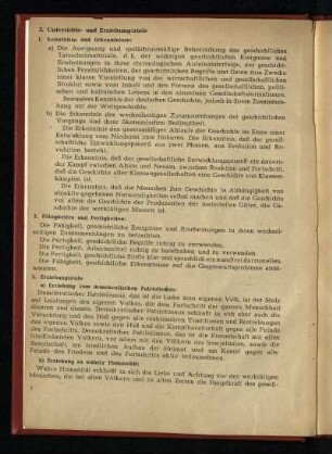 2. Unterrichts- und Erziehungsziele