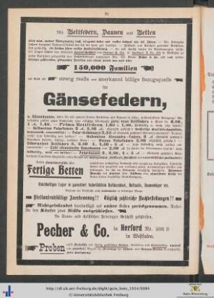 Geschäftsanzeige.