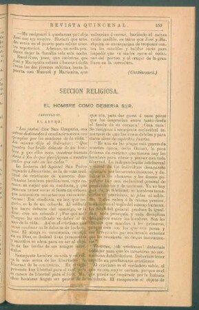 Sección religiosa. : El hombre como debería ser. Capítulo VI. El astro.