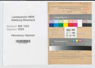 Entnazifizierung Heinrich Hermanns , geb. 03.08.1906 ()