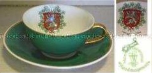 Andenkentasse mit Untertasse