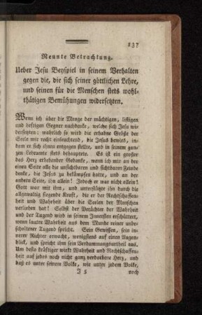 Neunte Betrachtung.