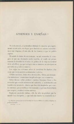 Aprender y enseñar