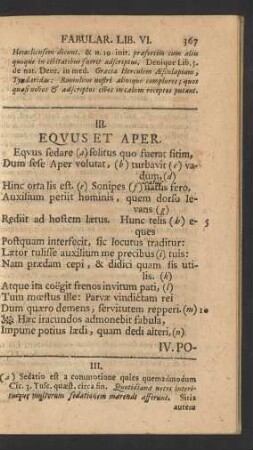 III. Equus Et Aper.