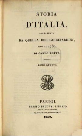 Storia d'Italia, continuata da quella del Guicciardini, sino al 1789, 4