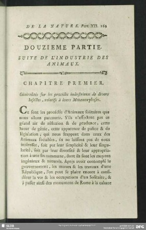 Douzieme Partie. Suite De L´ Industrie Des Animaux
