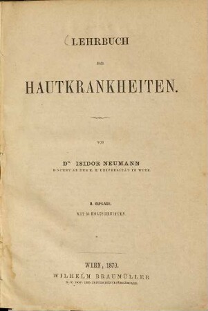 Lehrbuch der Hautkrankheiten : Mit 66 Holzschnitten