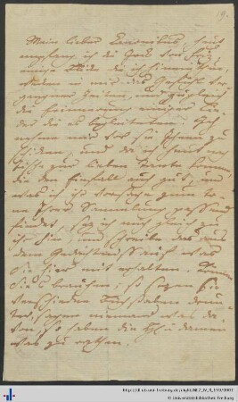 Nachlass Johann Georg Jacobi : Brief von Johann Wolfgang von Goethe an Johann Georg Jacobi