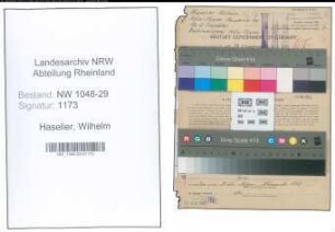 Entnazifizierung Wilhelm Haselier , geb. 03.04.1890 (Beamter)