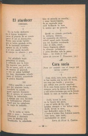Cara sucia : Para ser cantado con el tango del mismo nombre