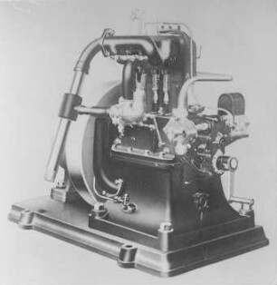 2-Zylinder-Benzinmotor (Fafnirwerke) : Technikgeschichte | Maschinenbau | Kraftmaschinen | Gasgeneratoren, Gasmaschinen