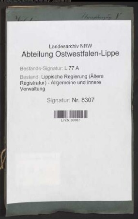 Straßenbau.- Straßenzug V, Distrikt 9 Nordholz - Weg nach Steinheim