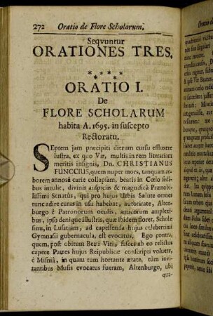 Sequuntur Orationes Tres.