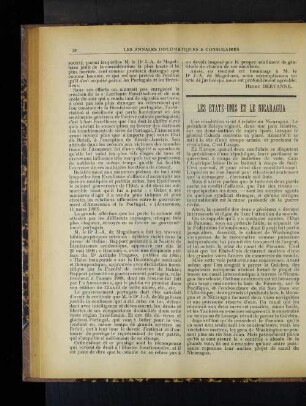 Les etats-unis et le Nicaragua