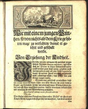 Von Erziehung der Kindheit.