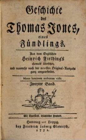 Geschichte des Thomas Jones, eines Fündlings, 2
